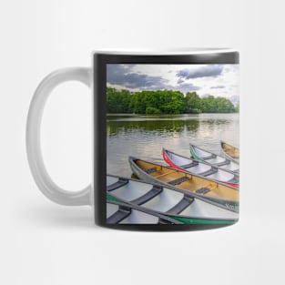 Moored canoes and kayaks Mug